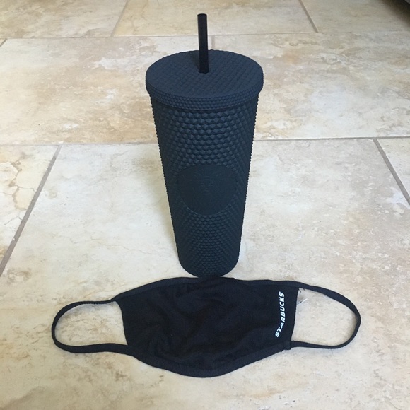 Starbucks Matte Black Tumbler + Starbucks Mask - Picture 7 of 13